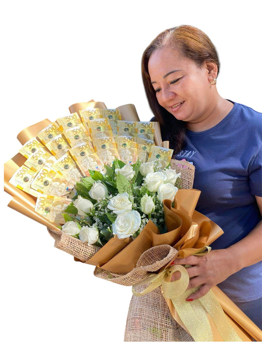 Money Bouquet with Roses